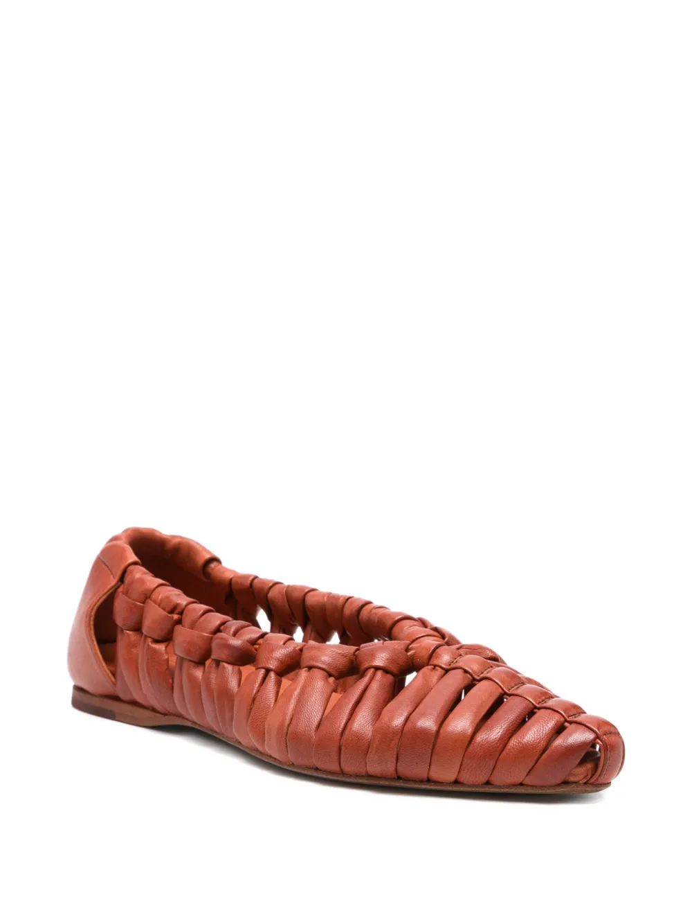 Pantanetti Geweven ballerina's Bruin