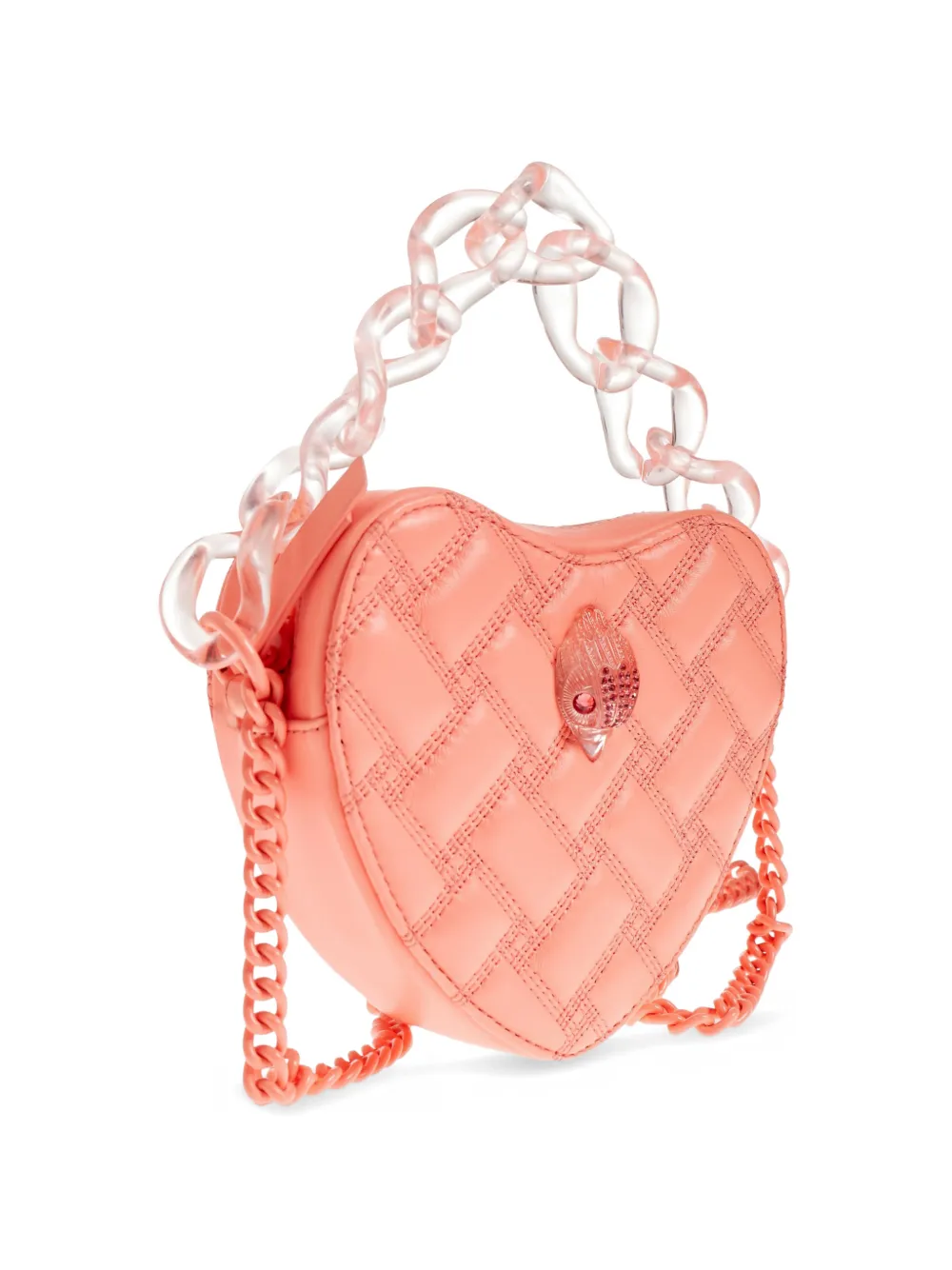 Kurt Geiger London quilted heart-shape mini bag - Rosa