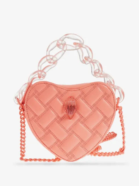 Kurt Geiger London quilted heart-shape mini bag