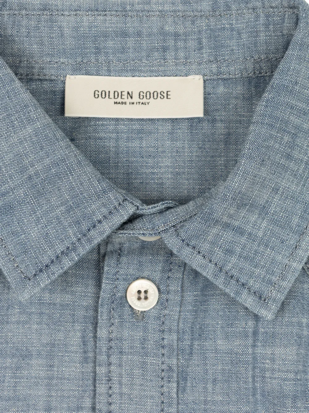 Golden Goose Kids T-shirt met borstzak Blauw