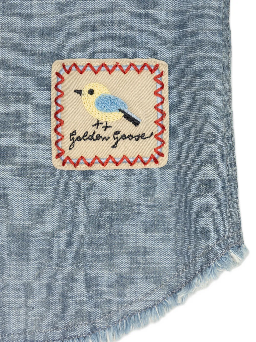 Golden Goose Kids T-shirt met borstzak Blauw