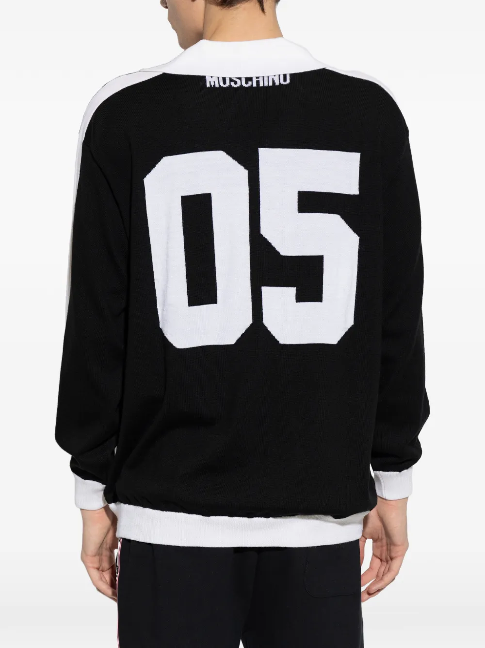 Moschino Trui met smiley-print Zwart