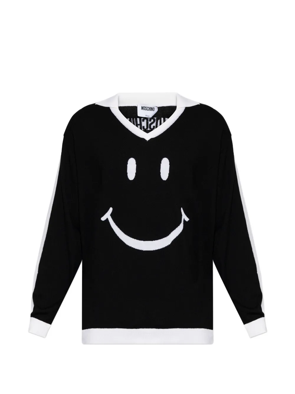 Moschino smiley-print sweater - Black