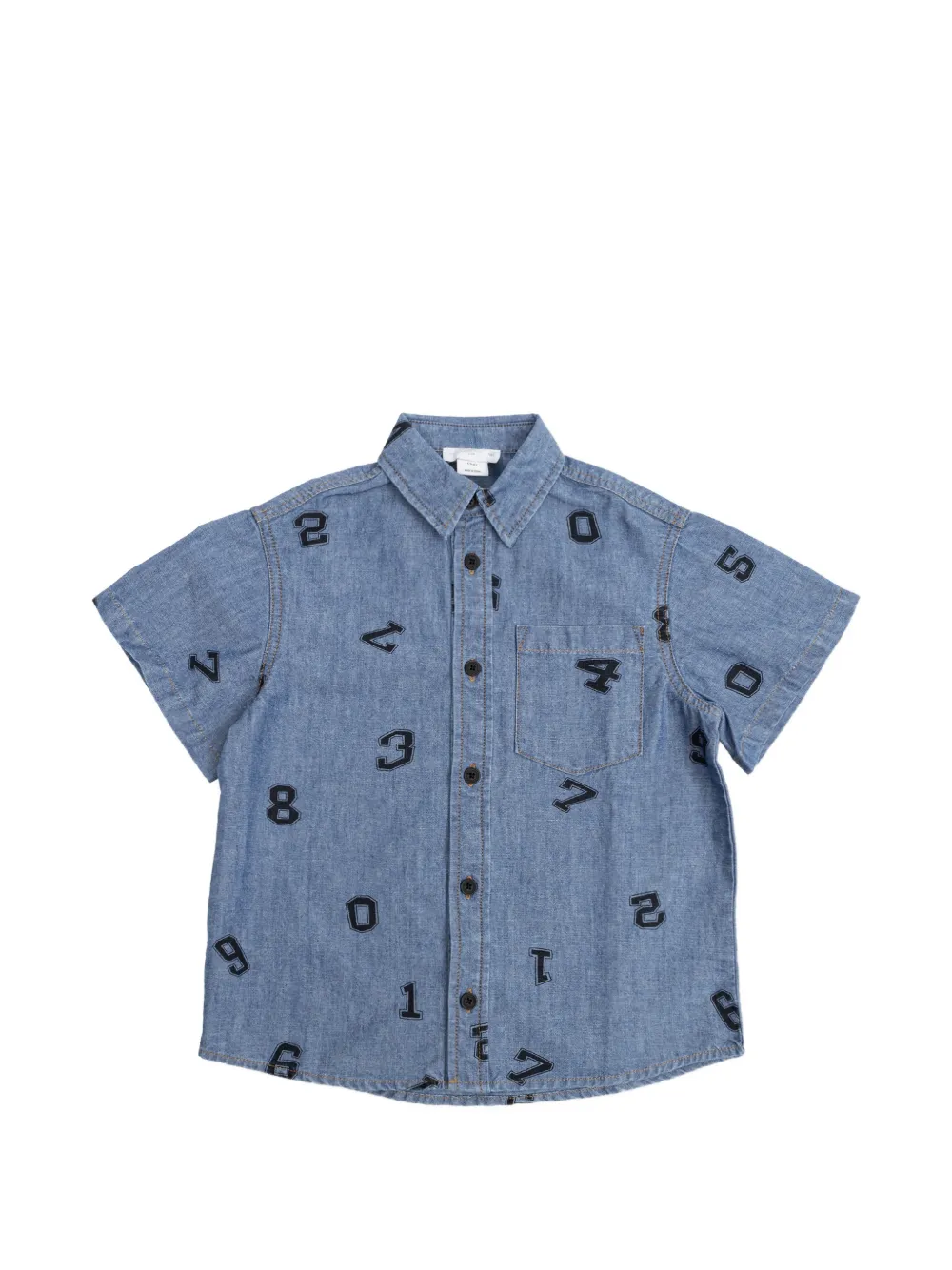 Stella McCartney Kids buttoned graphic shirt - Blau