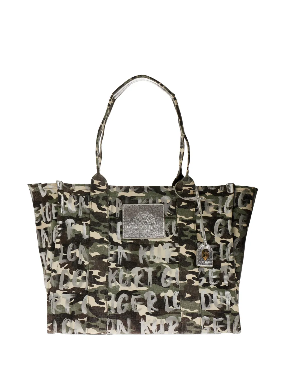 Kurt Geiger London camouflage-pattern tote bag - Verde