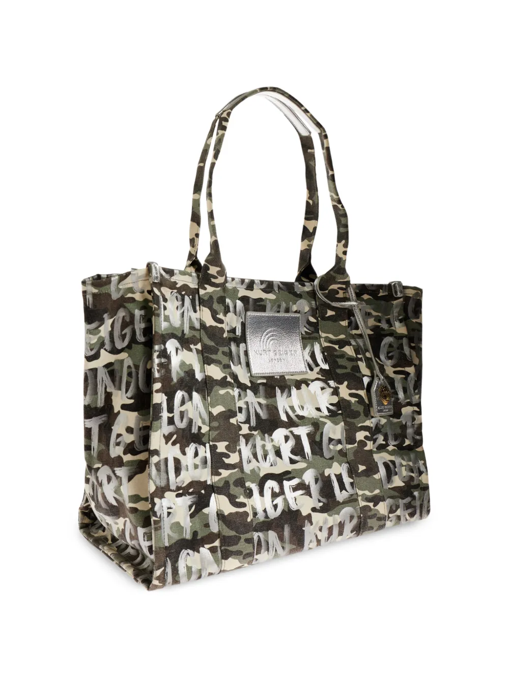 Kurt Geiger London Shopper met camouflageprint Groen