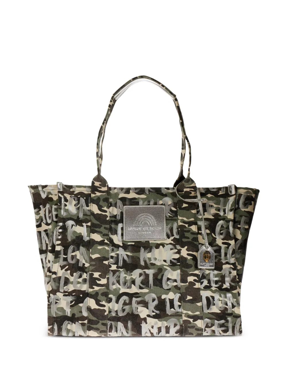 Kurt Geiger London camouflage-pattern tote bag - Verde