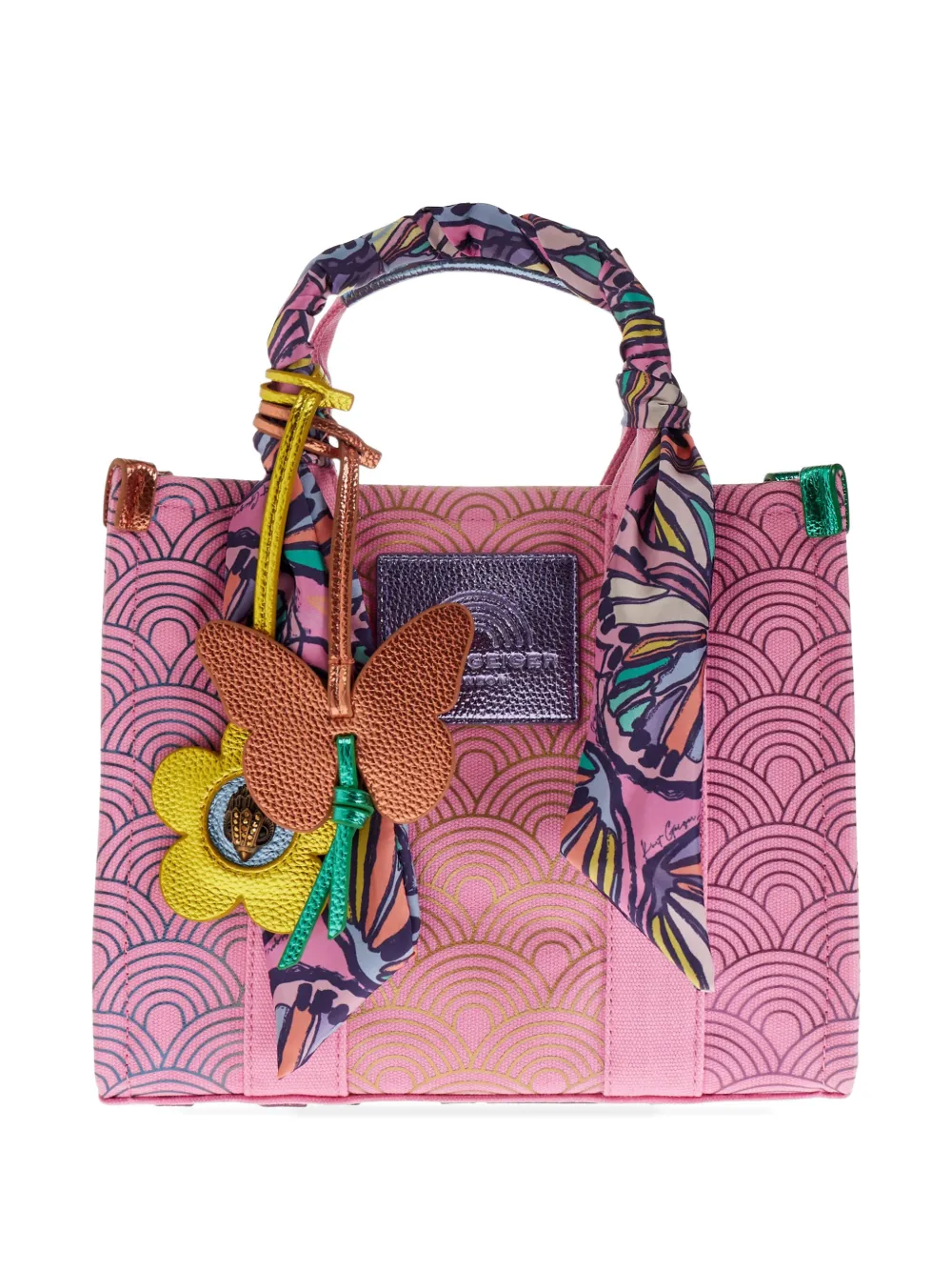 Kurt Geiger London small Southbank geometric-print tote bag - Rosa