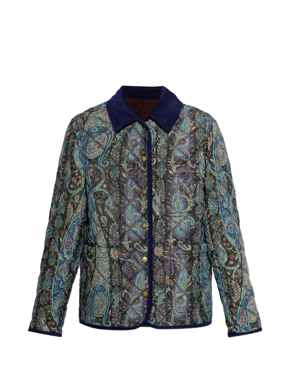 ETRO paisley collared jacket - Grigio
