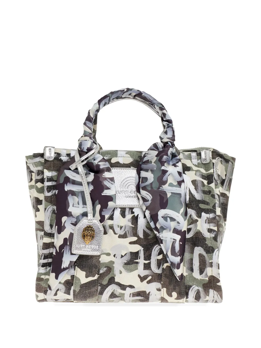 Kurt Geiger London camouflage lettering tote bag - Verde