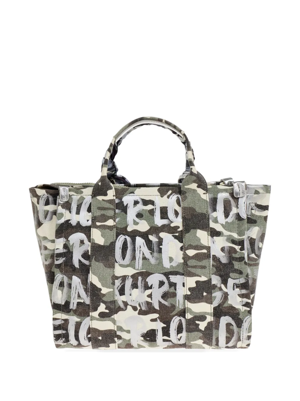  Kurt Geiger London Camouflage Lettering Tote Bag - Green 