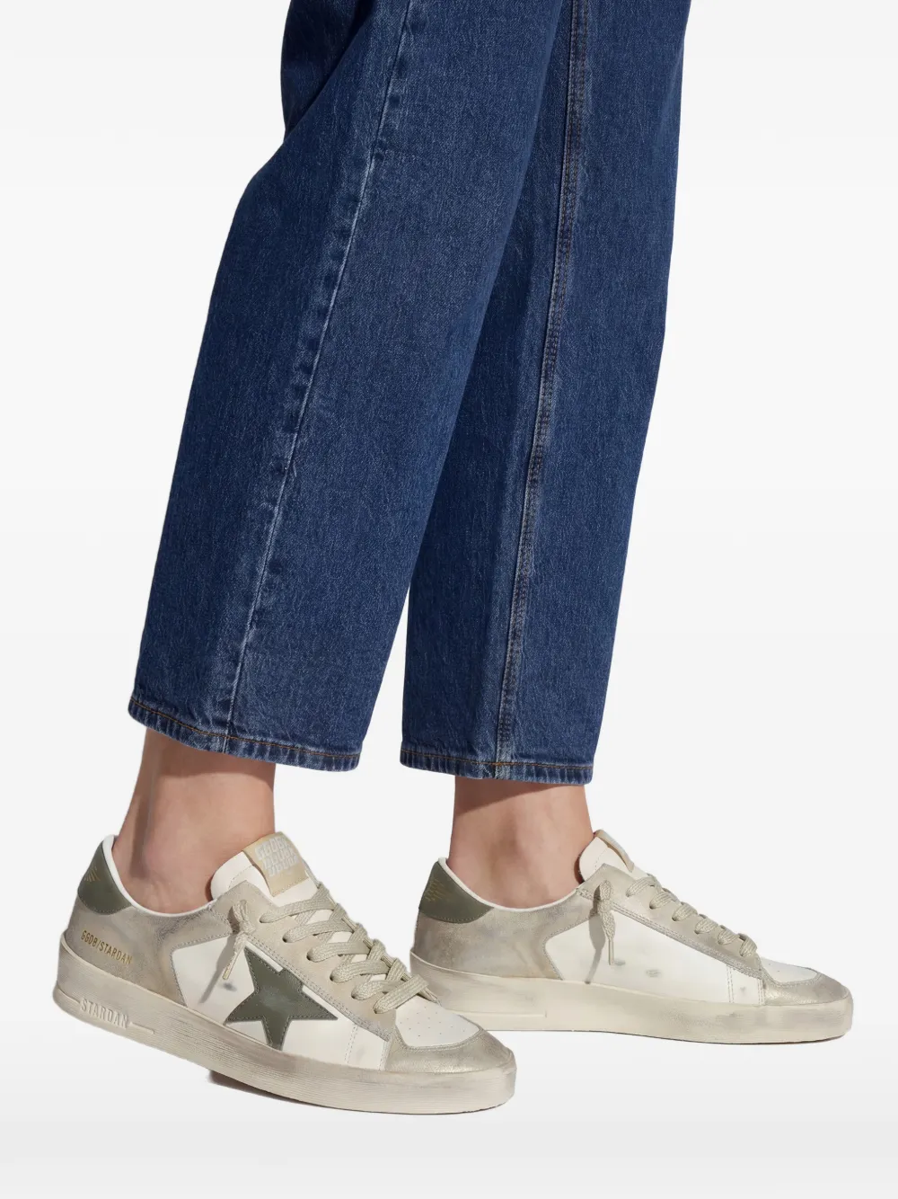 Golden Goose Stardan leather sneakers Beige