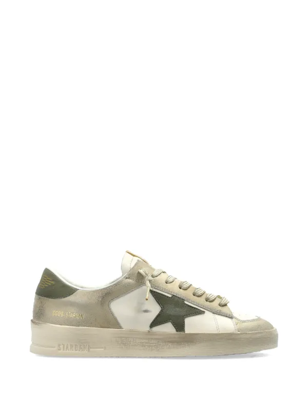 Golden Goose Stardan Leather Sneakers in Neutrals