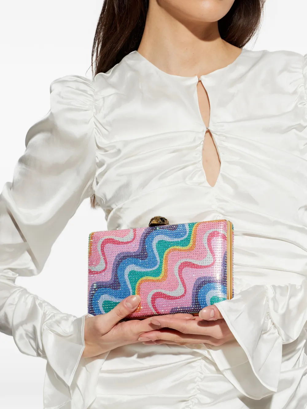  Kurt Geiger London Crystal Kensington Clutch - Pink 
