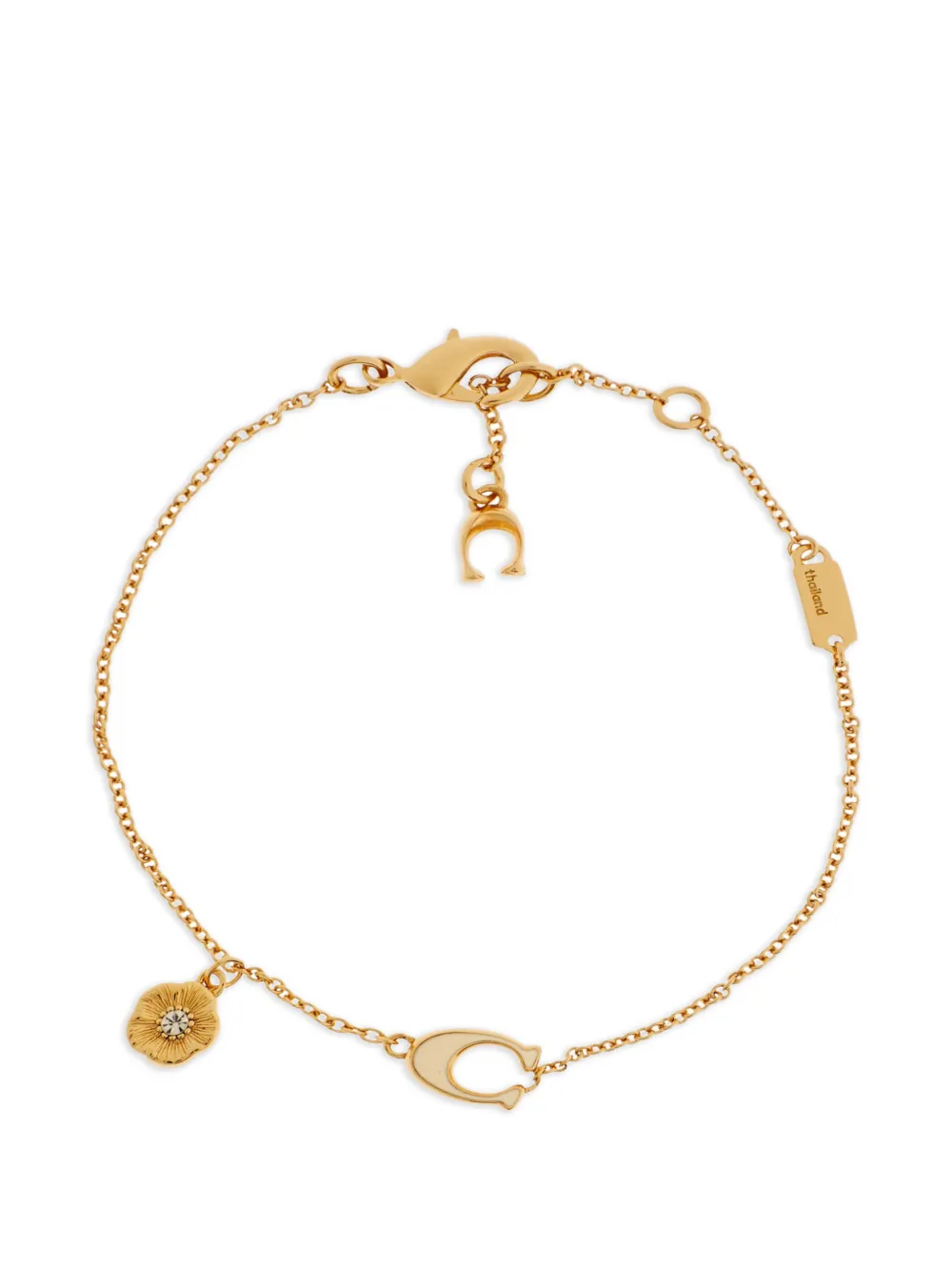 Coach flower logo bracelet - Oro