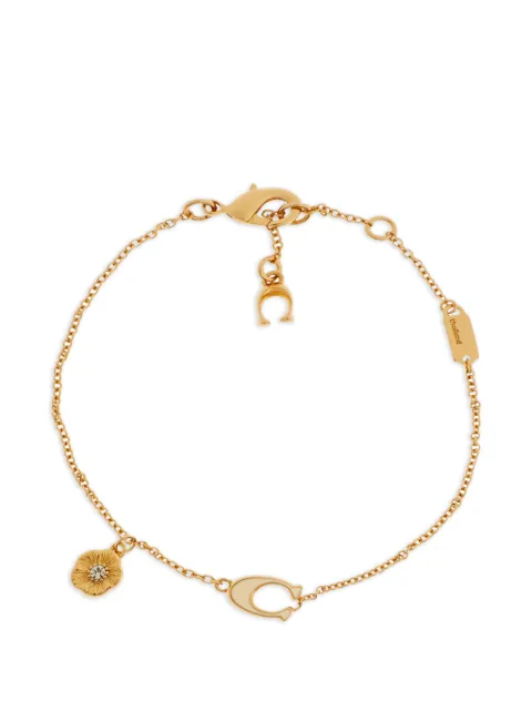 Coach flower logo bracelet