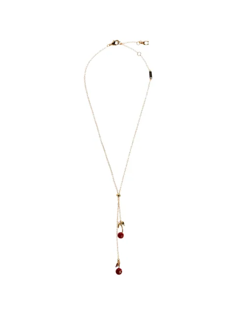 Coach cherry brass necklace