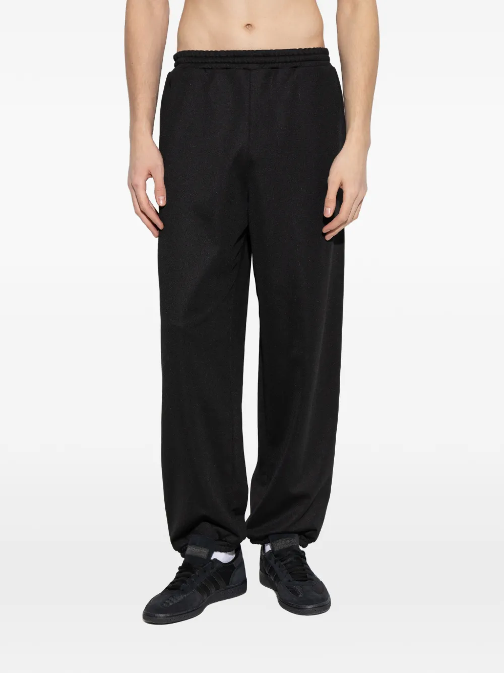 Moschino Broek met logostreep Zwart
