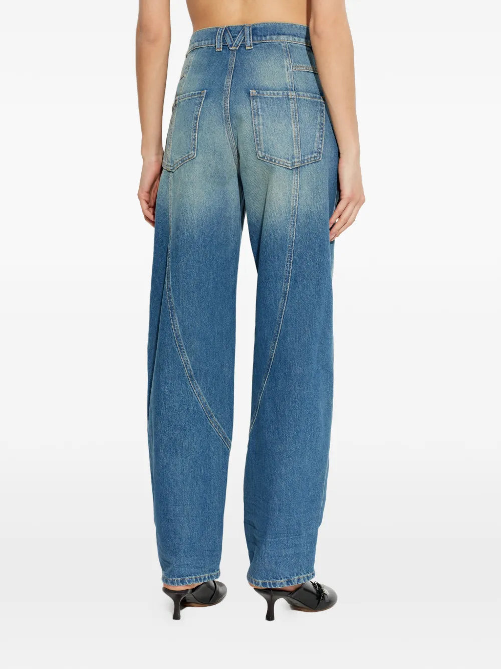 Moschino Broek met vlakken Blauw