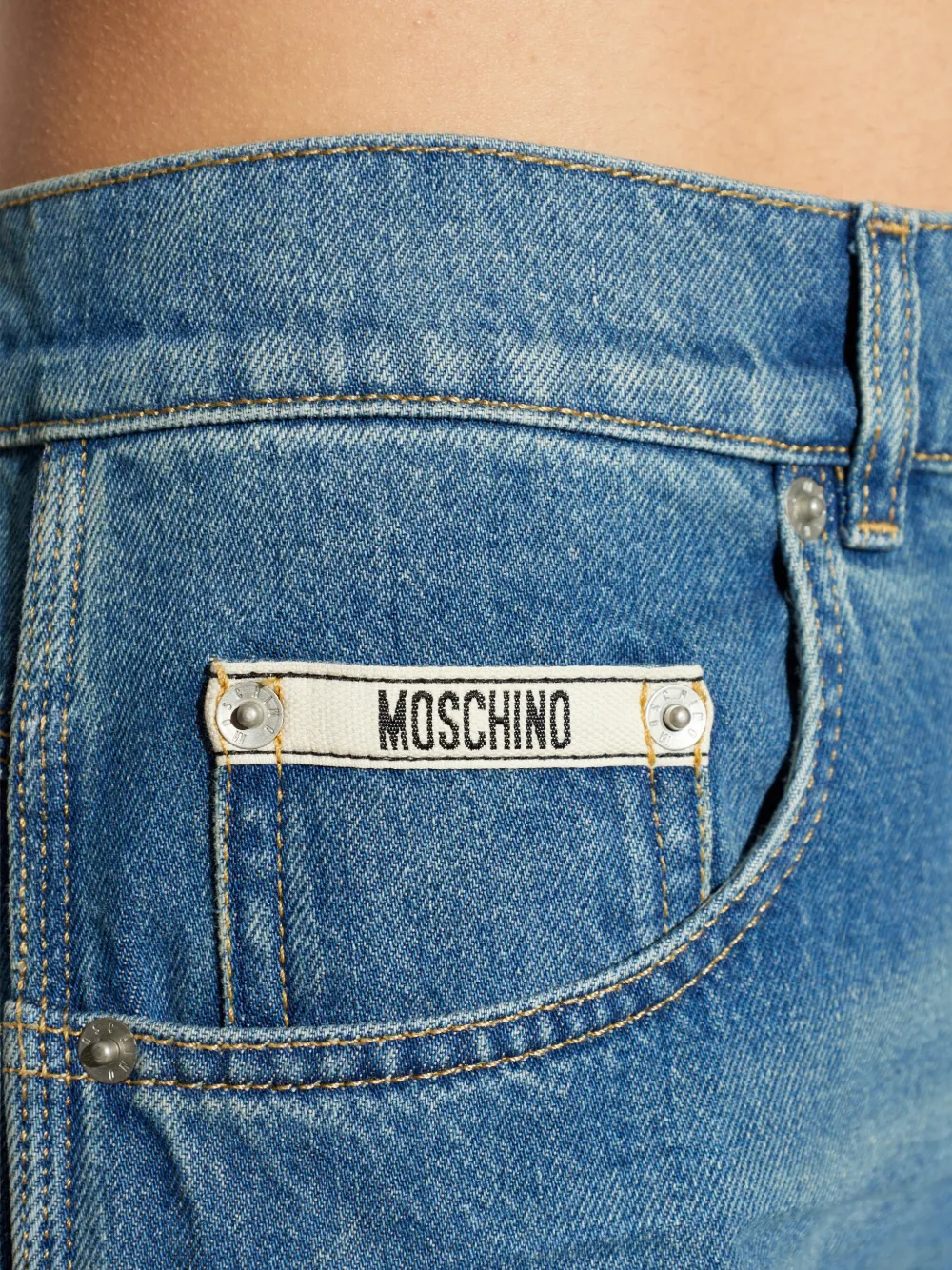 Moschino Broek met vlakken Blauw