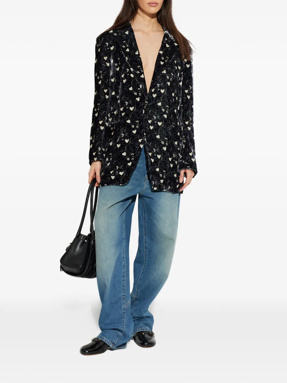 Moschino Broek met vlakken Blauw