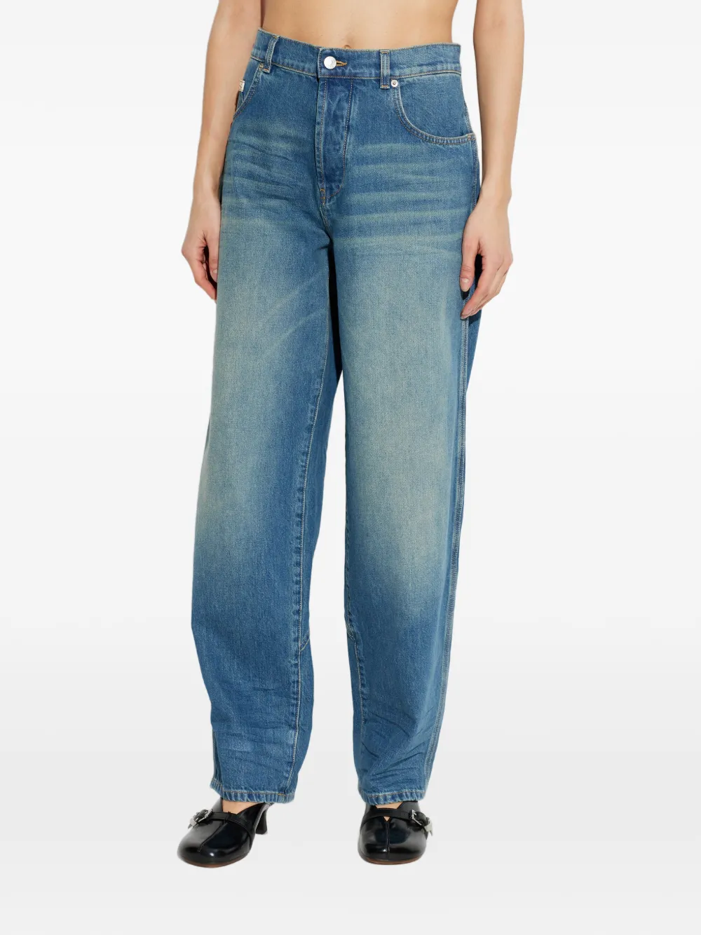 Moschino Broek met vlakken Blauw