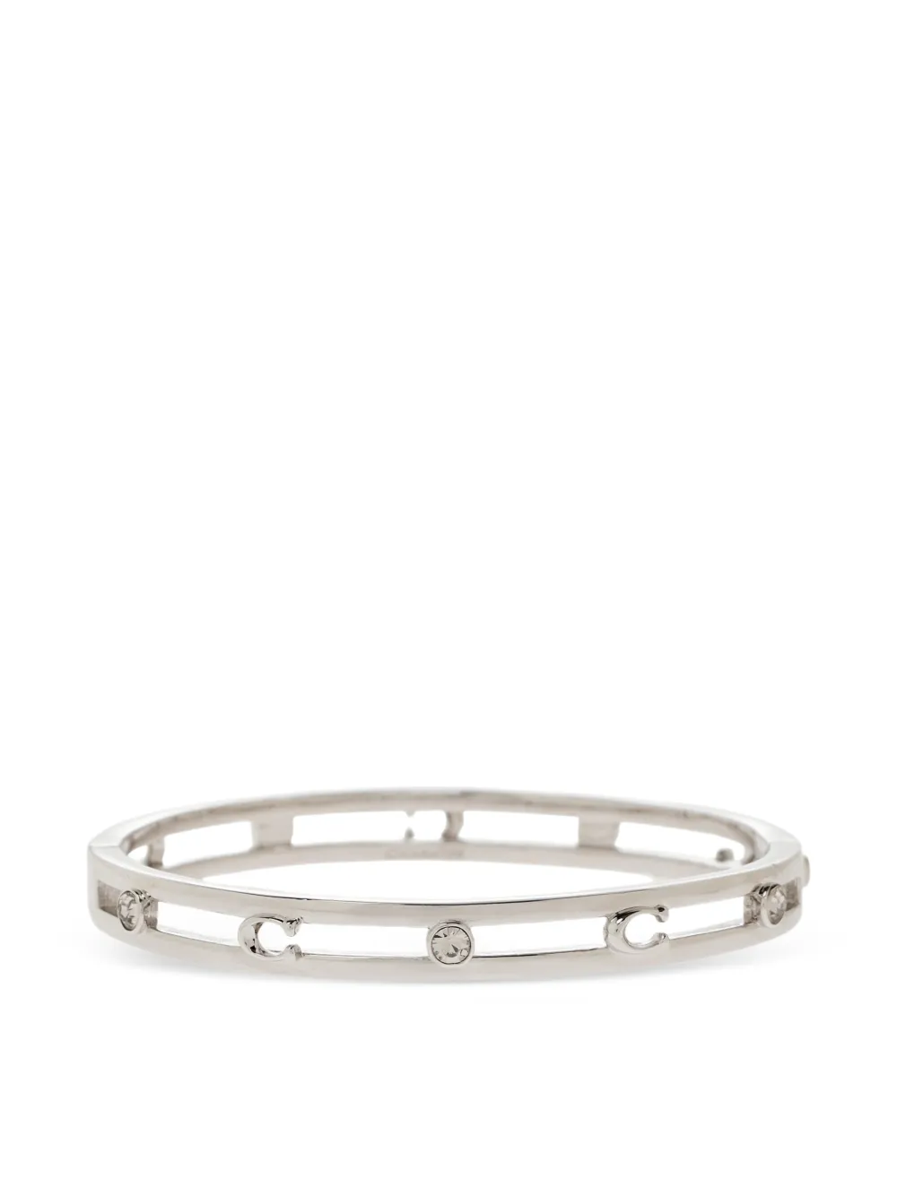 Coach logo crystal bracelet - Argento