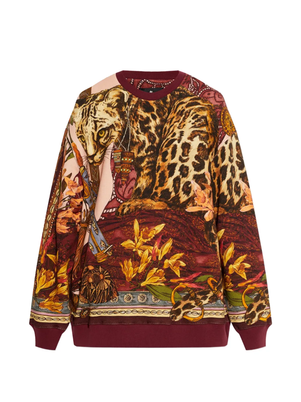 ETRO animal print sweatshirt - Rosso