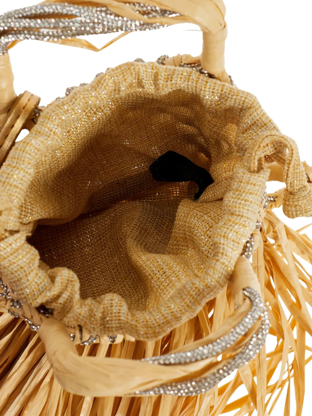 Kurt Geiger London Macrame mini-tas met kristallen Beige