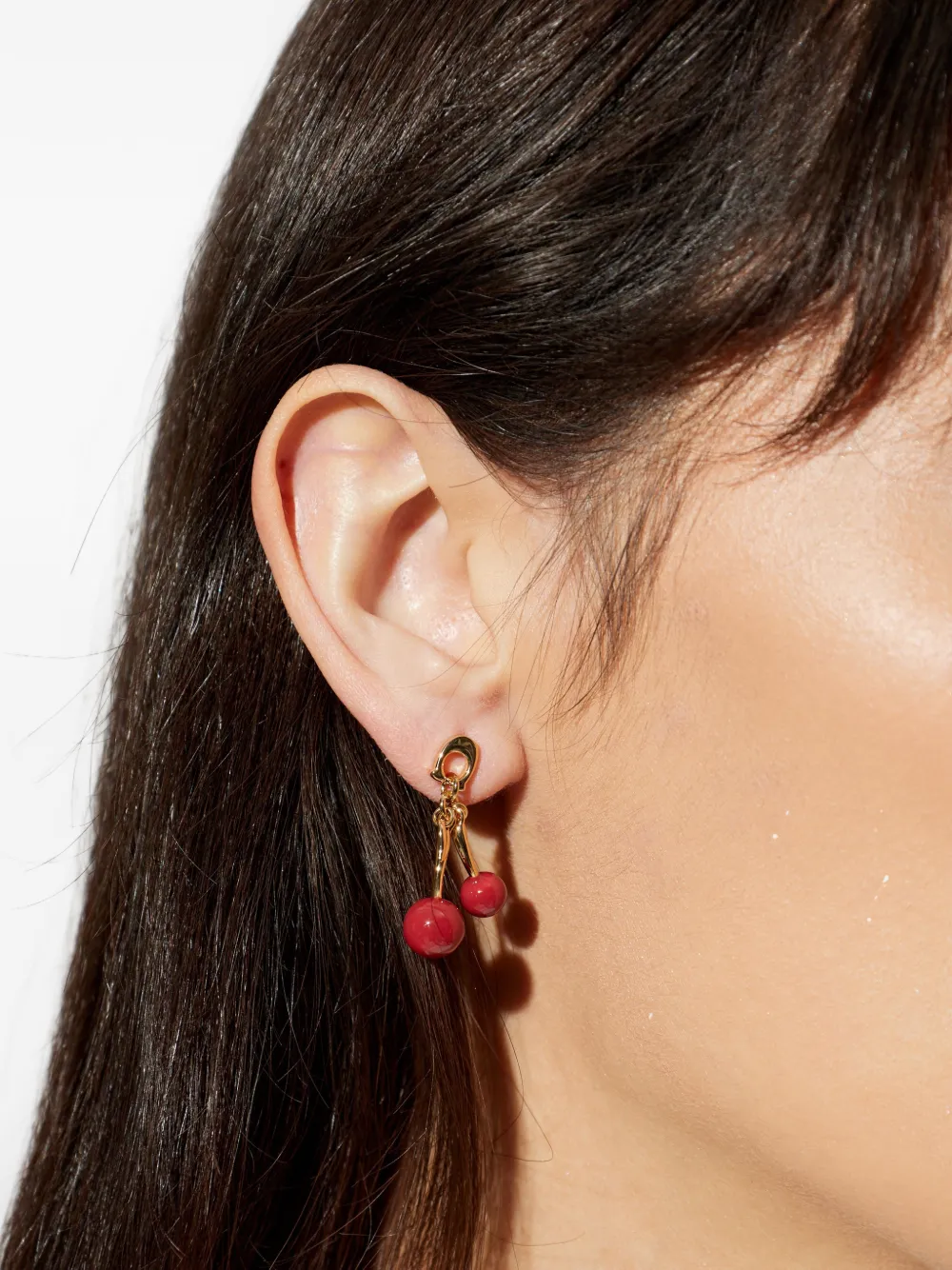  Coach Cherry Drop Earrings - Gold 