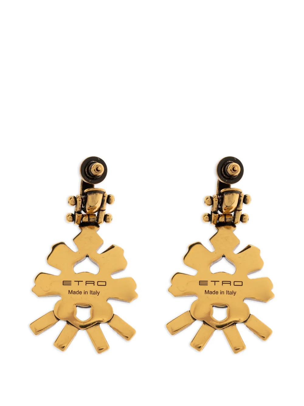  Etro Floral Drop Earrings - Gold 