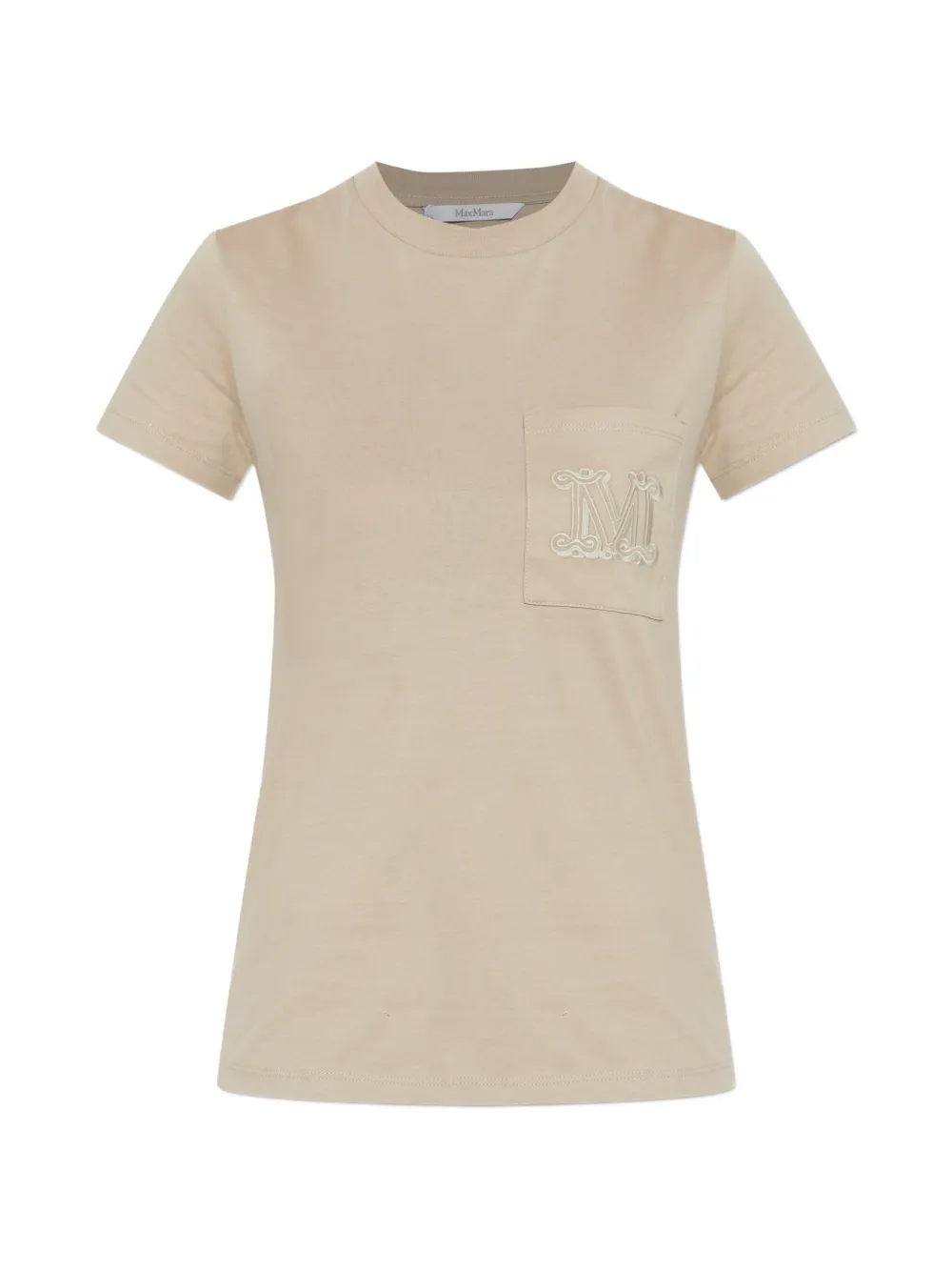 Max Mara pocket-embroidery T-shirt - Nude