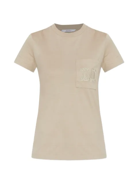 Max Mara T-Shirt mit aufgestickter Tasche