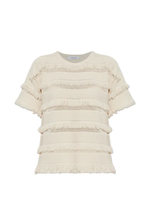 Max Mara フリンジ ニットトップ
