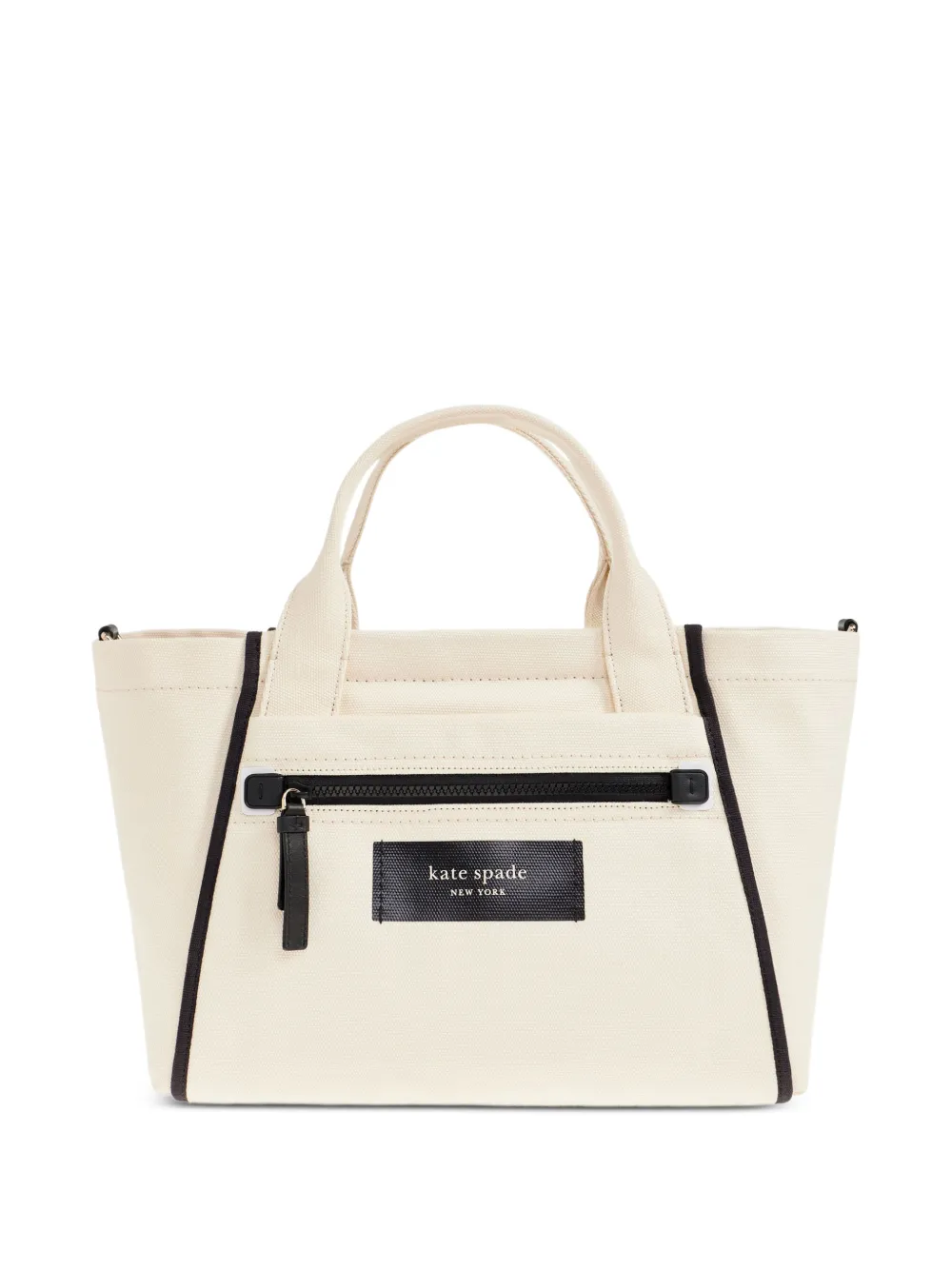 Kate Spade Dash ziped-pocket contrasting-trim tote bag - Toni neutri