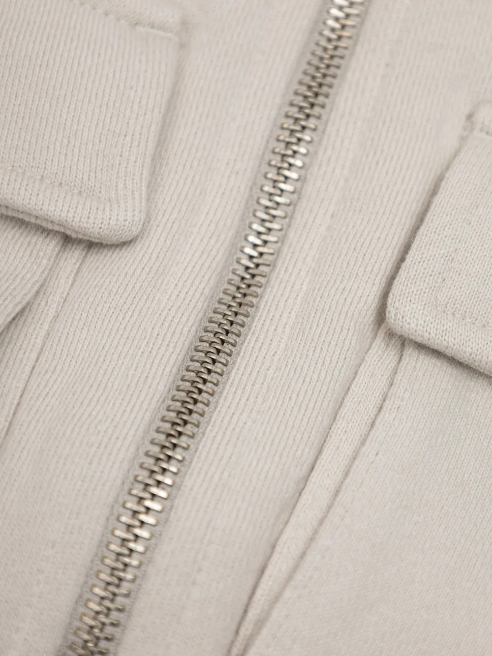 Off-White Kids Hoodie met grafisch logoprint en rits Beige