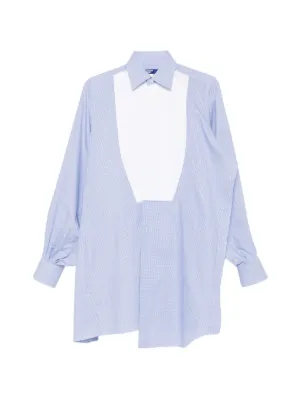 Junya Watanabe MAN チェック ストライプ シャツ | ブルー | FARFETCH JP