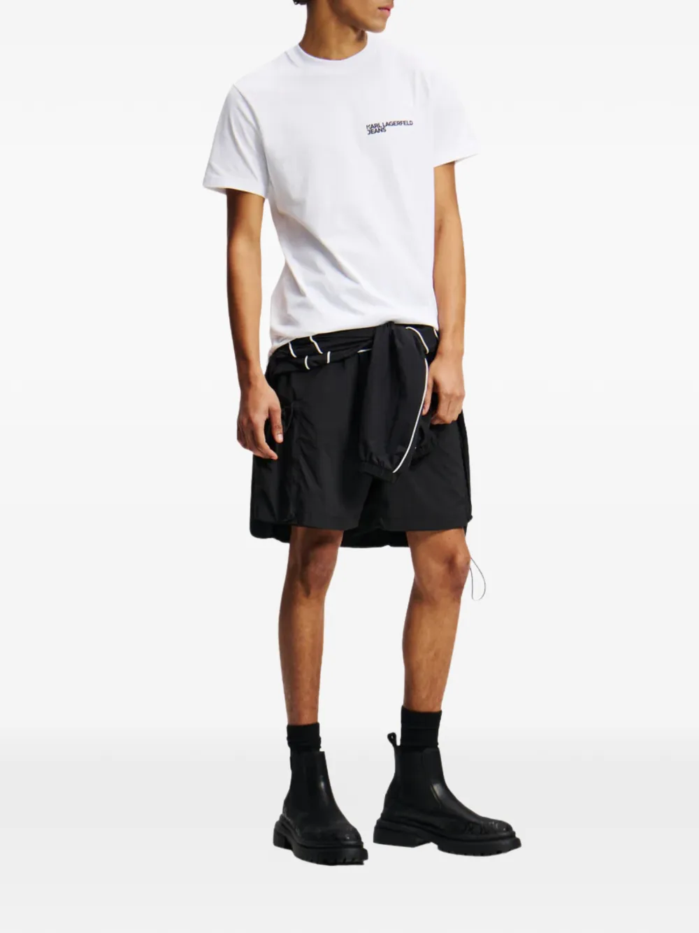 Karl Lagerfeld Jeans Getailleerd T-shirt Wit