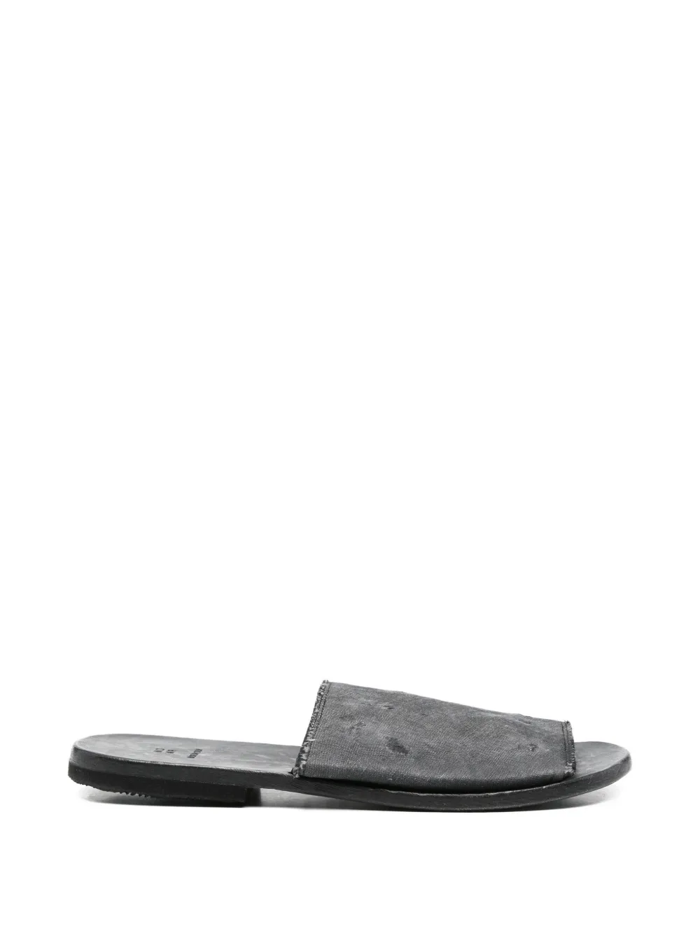 Moma frayed leather sandals - Grey