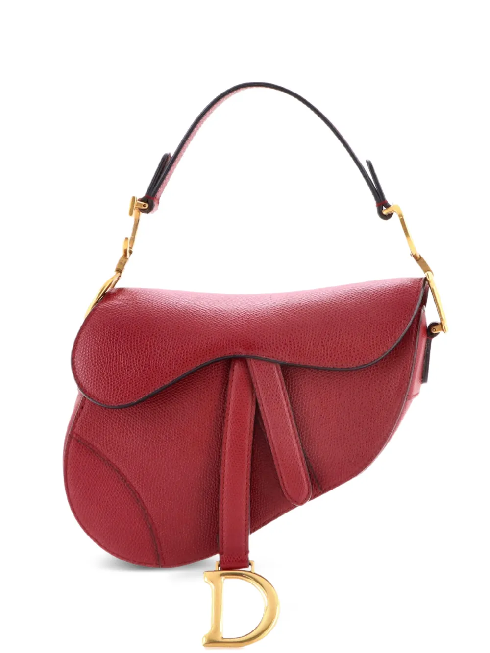 Christian Dior Pre-Owned Saddle Handbag Leather Mini shoulder bag - Rosso