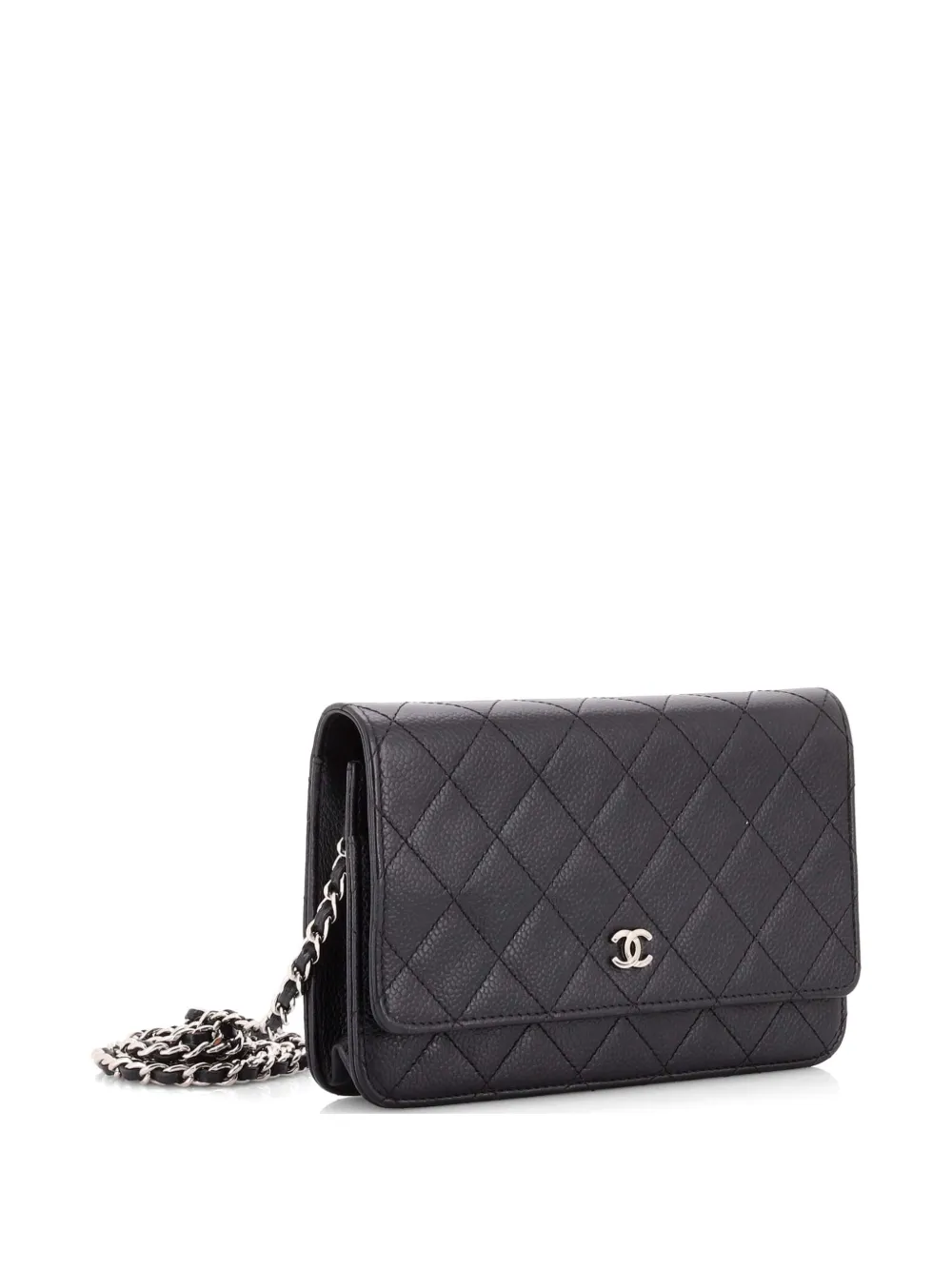 Wallet On Chain Quilted Caviar Crossbody Bag
