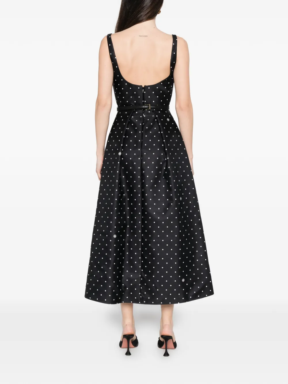 Elie Saab Midi-jurk met stippen Zwart