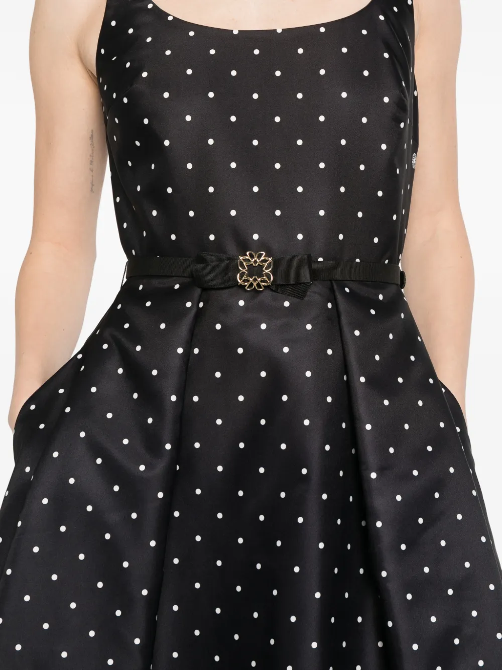 Elie Saab Midi-jurk met stippen Zwart