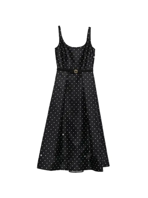 Elie Saab polka-dot belted midi dress