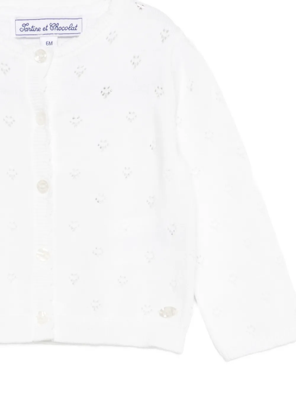 Tartine Et Chocolat Opengebreid vest Wit