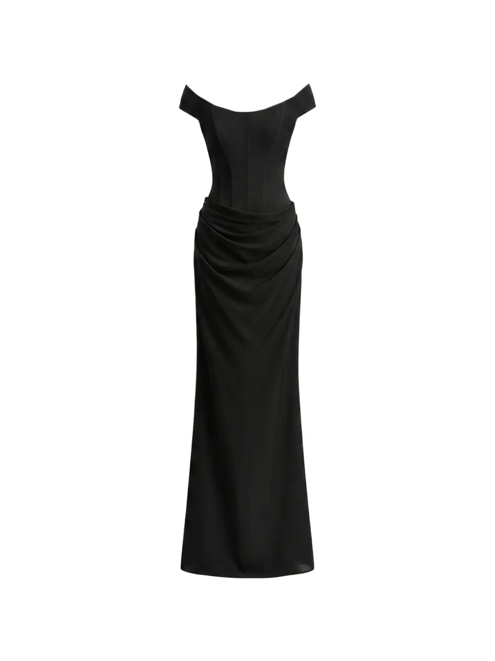 Gemy Maalouf Off-shoulder jurk met structuur Zwart