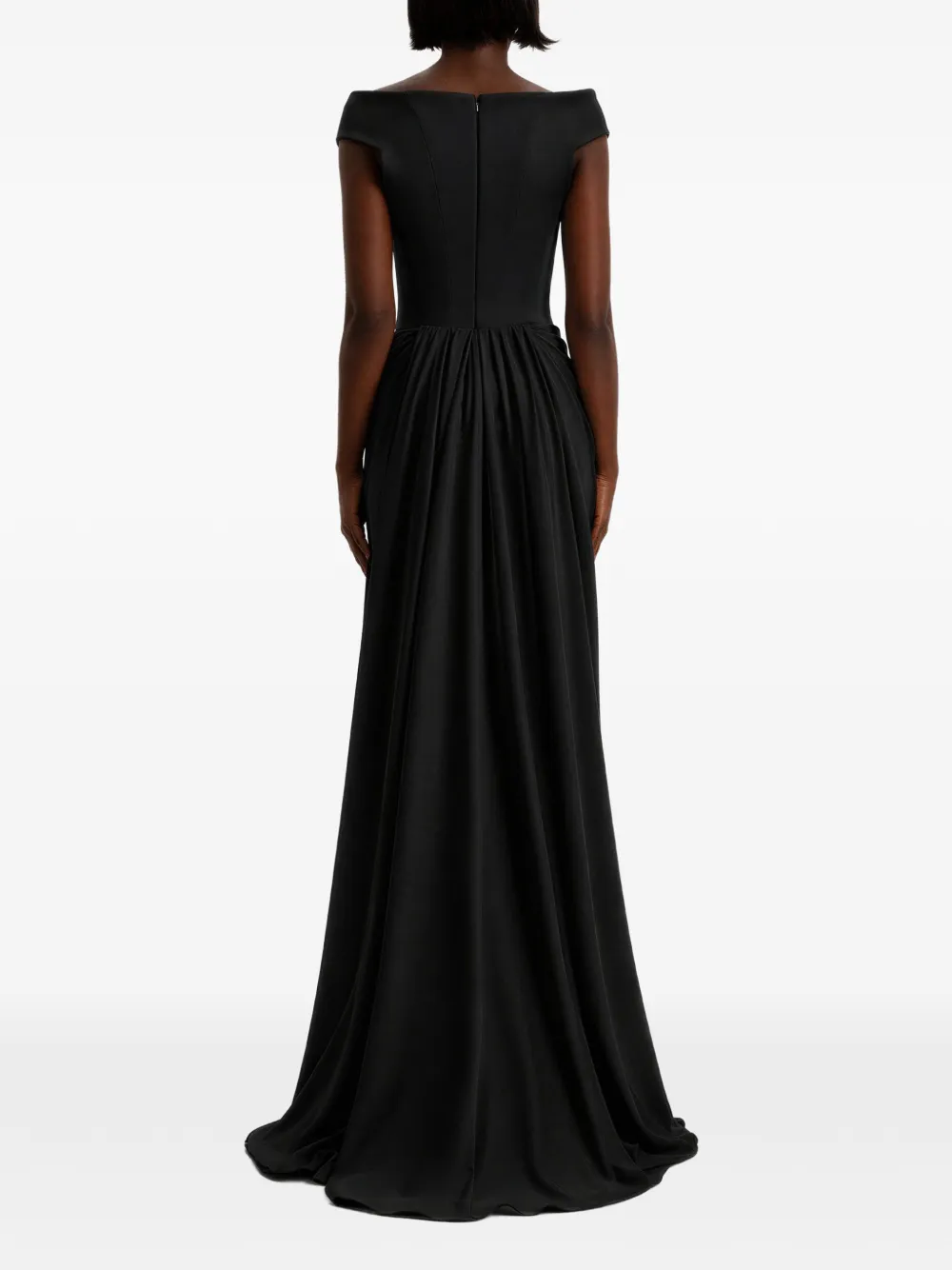 Gemy Maalouf Off-shoulder jurk met structuur Zwart