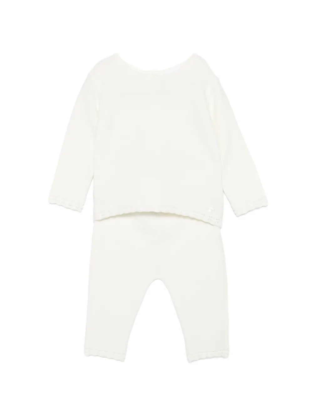 Tartine Et Chocolat ruffled trouser set (set of two) - Bianco