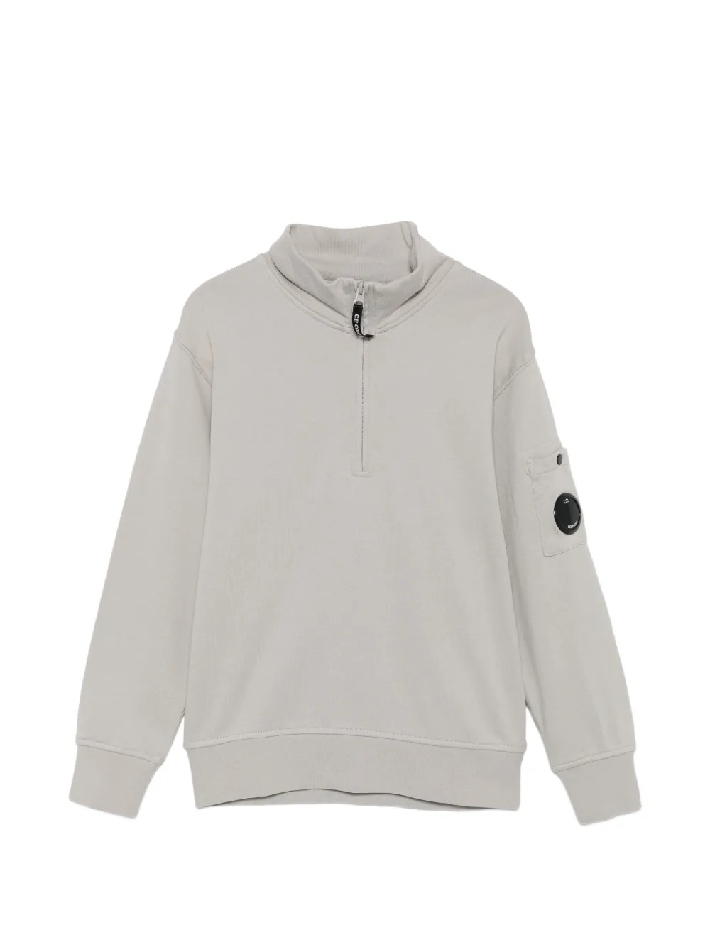 C.P. Company Kids Lens-detail quarter-zip sweater - Grigio