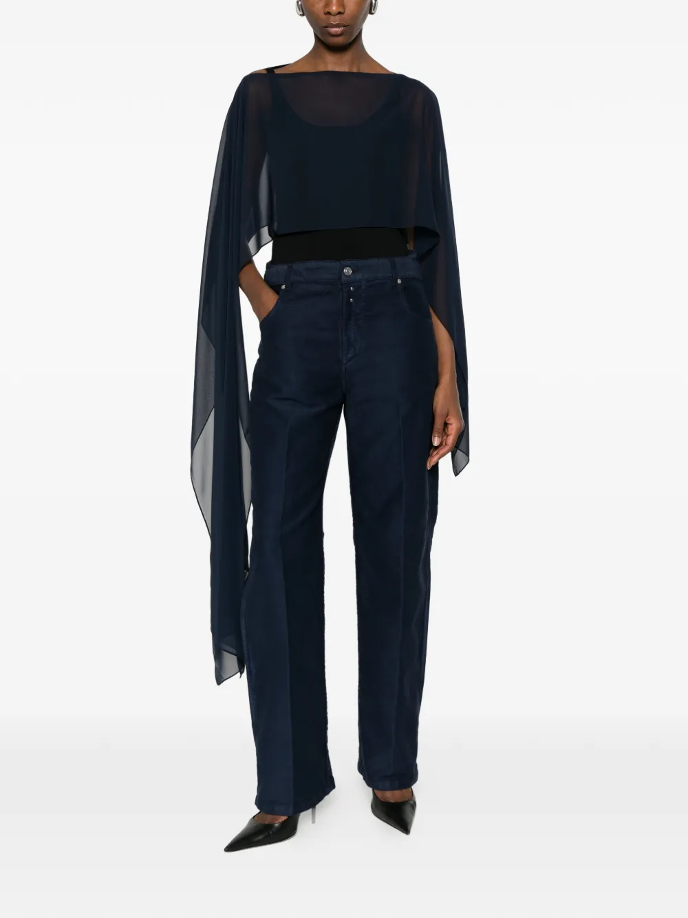  Gianluca Capannolo Sheer Scarf - Blue 